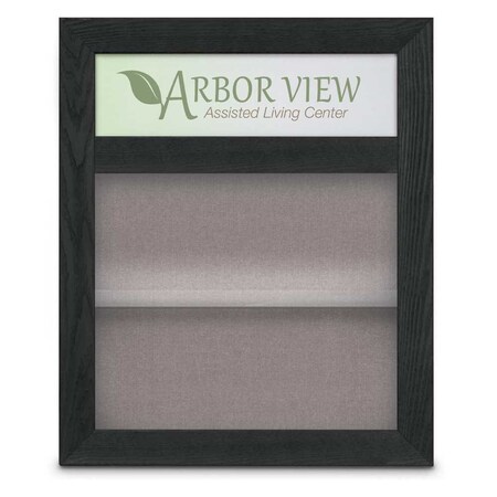 United Visual Products Outdoor Enclosed Combo Board, 42"x32", Bronze Frame/Black & Blue Spruce UVCB4232ODBZ-BLACK-BLSPRU